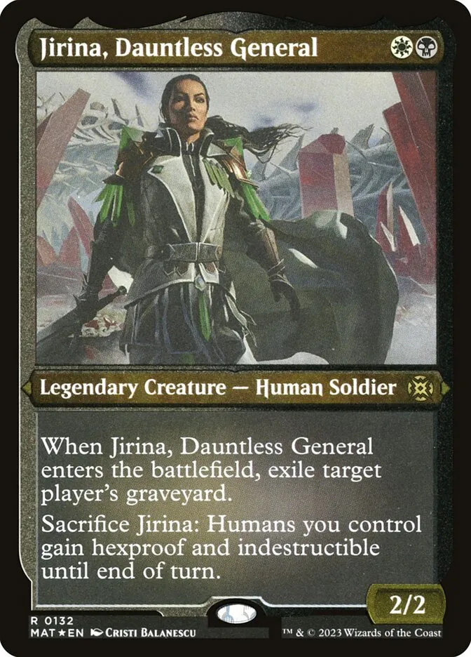 2023 March of the Machine: The Aftermath Jirina, Dauntless General #132 rare card image