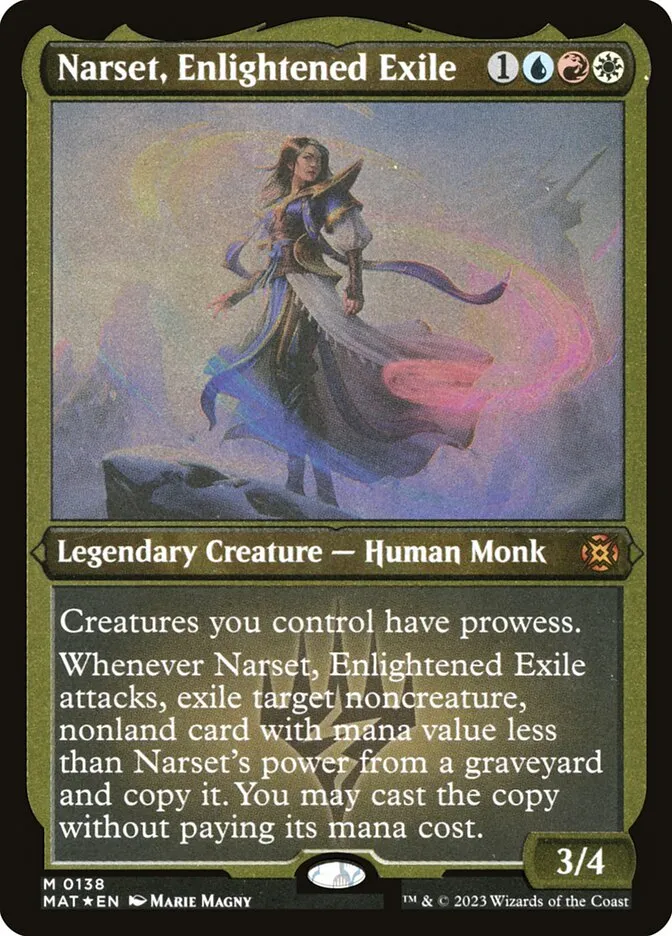 2023 March of the Machine: The Aftermath Narset, Enlightened Exile #138 mythic card image