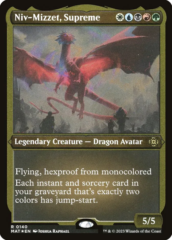 2023 March of the Machine: The Aftermath Niv-Mizzet, Supreme #140 rare card image