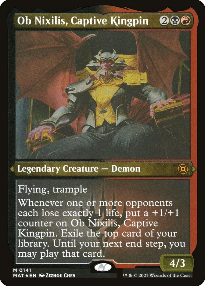 2023 March of the Machine: The Aftermath Ob Nixilis, Captive Kingpin #141 mythic card image