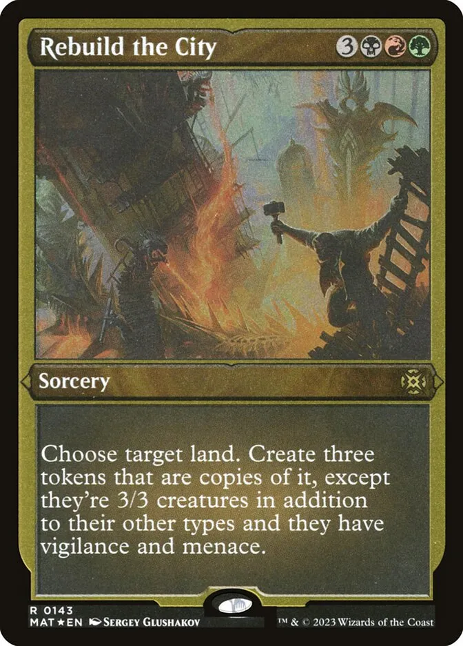 2023 March of the Machine: The Aftermath Rebuild the City #143 rare card image