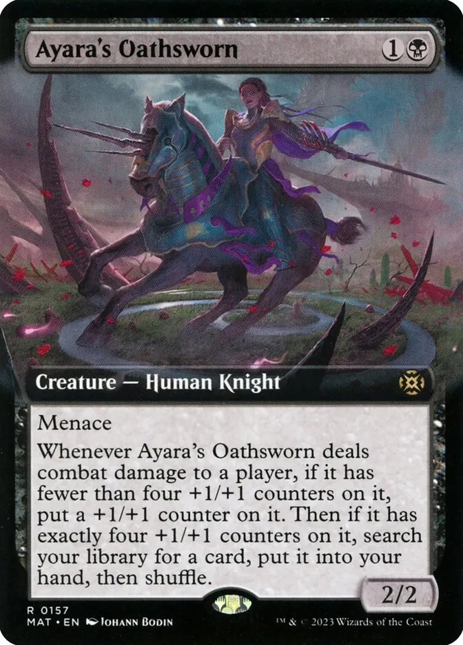 2023 March of the Machine: The Aftermath Ayara's Oathsworn #157 rare card image