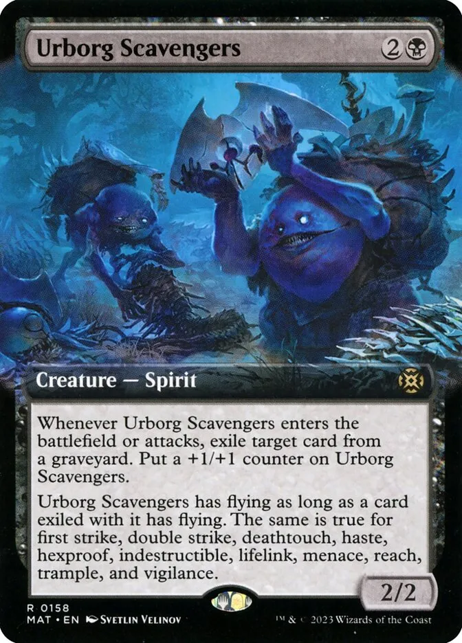 2023 March of the Machine: The Aftermath Urborg Scavengers #158 rare card image