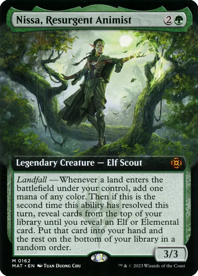 2023 March of the Machine: The Aftermath Nissa, Resurgent Animist #162 mythic card image