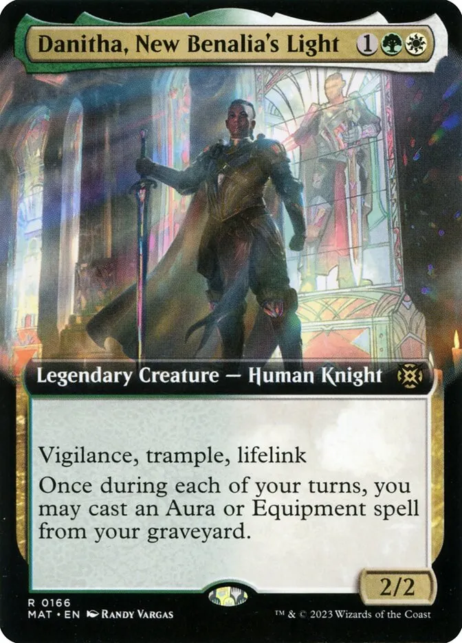 2023 March of the Machine: The Aftermath Danitha, New Benalia's Light #166 rare card image