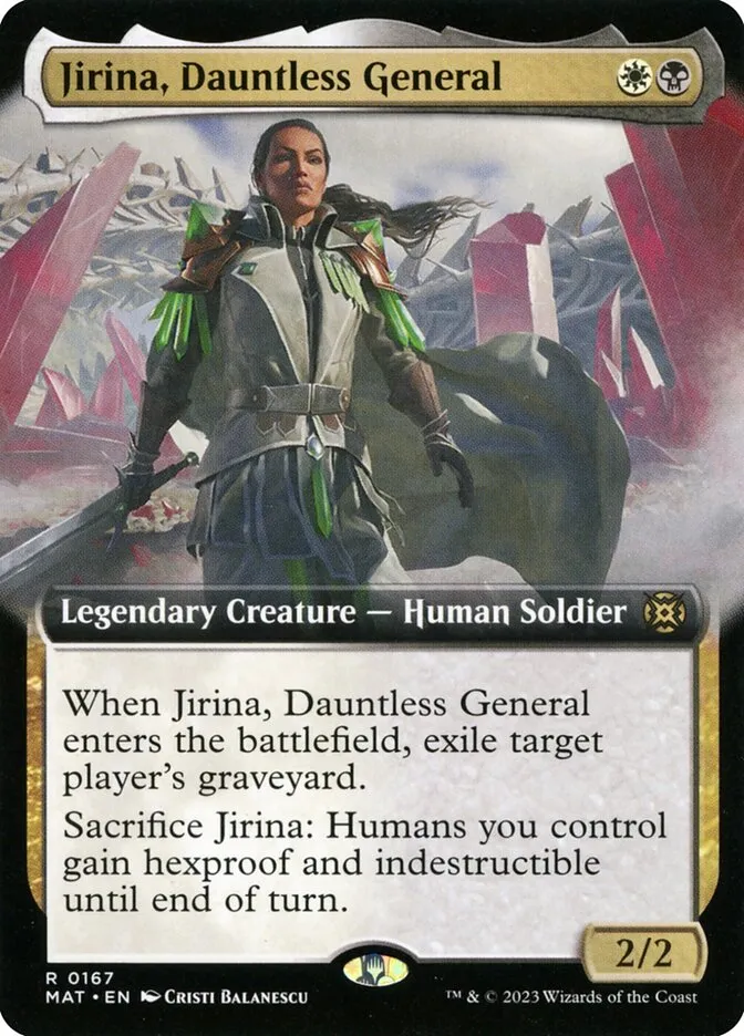 2023 March of the Machine: The Aftermath Jirina, Dauntless General #167 rare card image