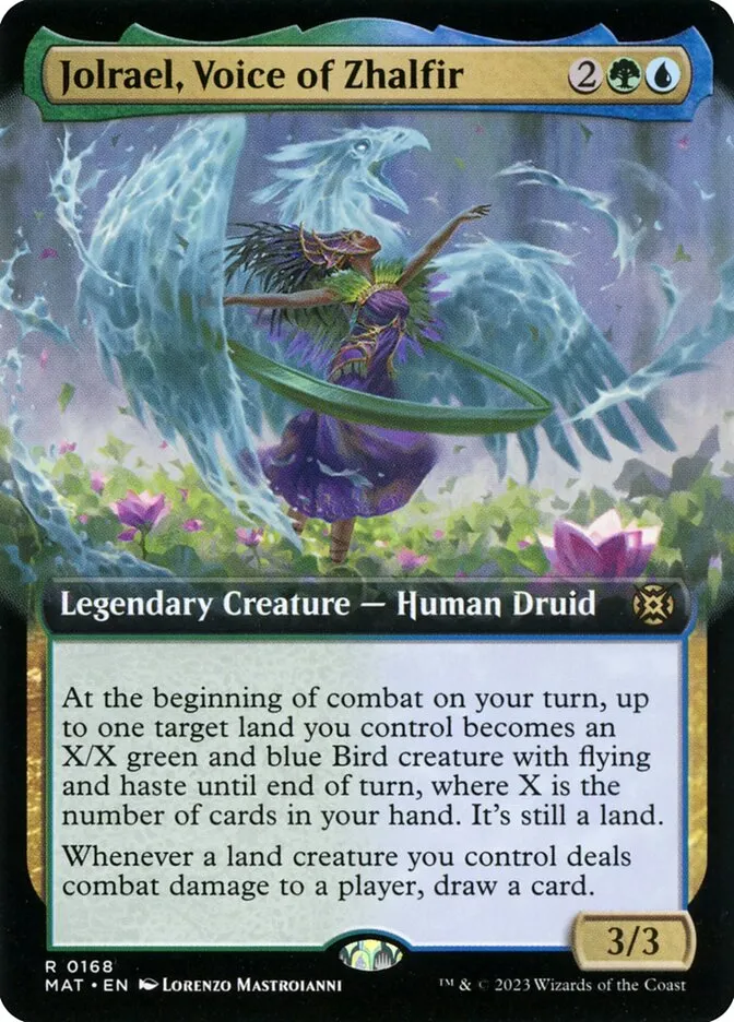2023 March of the Machine: The Aftermath Jolrael, Voice of Zhalfir #168 rare card image