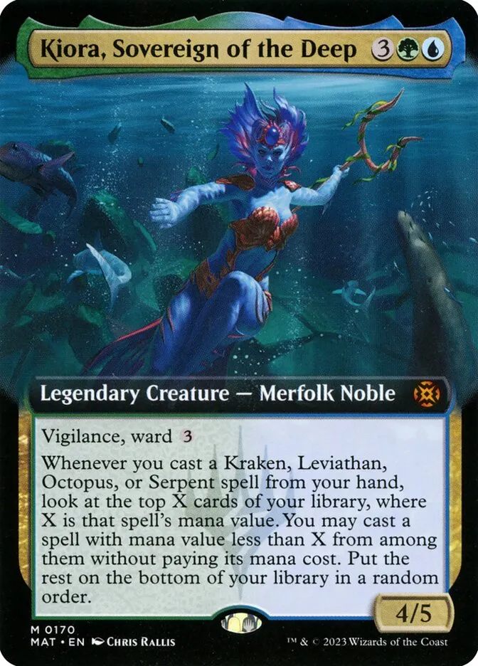 2023 March of the Machine: The Aftermath Kiora, Sovereign of the Deep #170 mythic card image