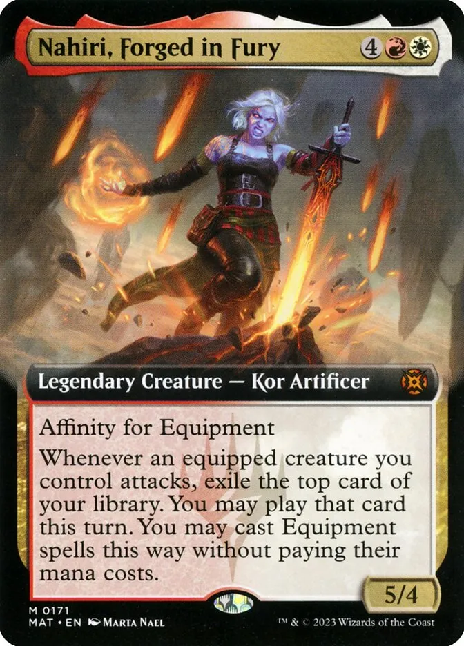 2023 March of the Machine: The Aftermath Nahiri, Forged in Fury #171 mythic card image