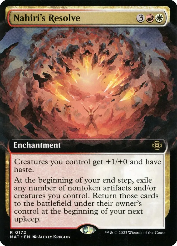 2023 March of the Machine: The Aftermath Nahiri's Resolve #172 rare card image