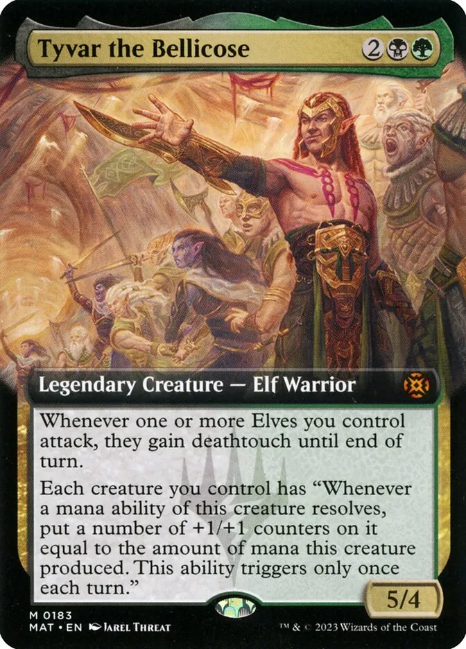2023 March of the Machine: The Aftermath Tyvar the Bellicose #183 mythic card image