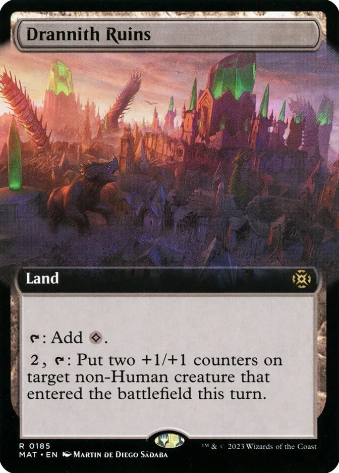 2023 March of the Machine: The Aftermath Drannith Ruins #185 rare card image