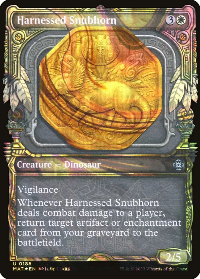 2023 March of the Machine: The Aftermath Harnessed Snubhorn uncommon #188 uncommon card image