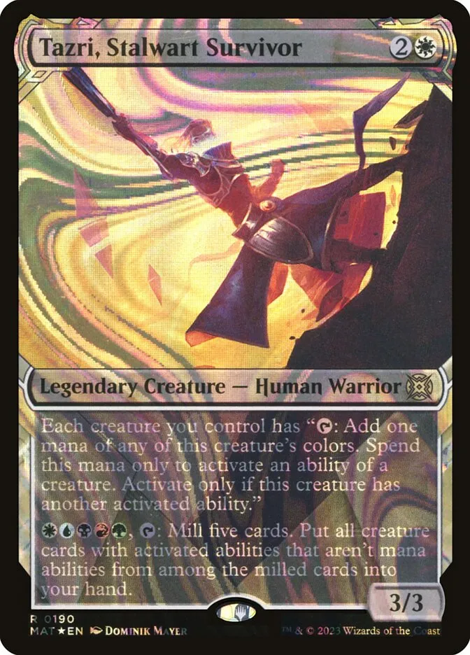 2023 March of the Machine: The Aftermath Tazri, Stalwart Survivor #190 rare card image