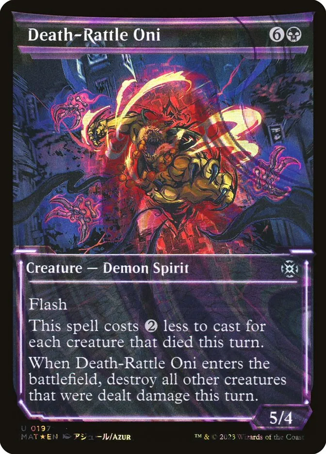 2023 March of the Machine: The Aftermath Death-Rattle Oni #197 uncommon card image