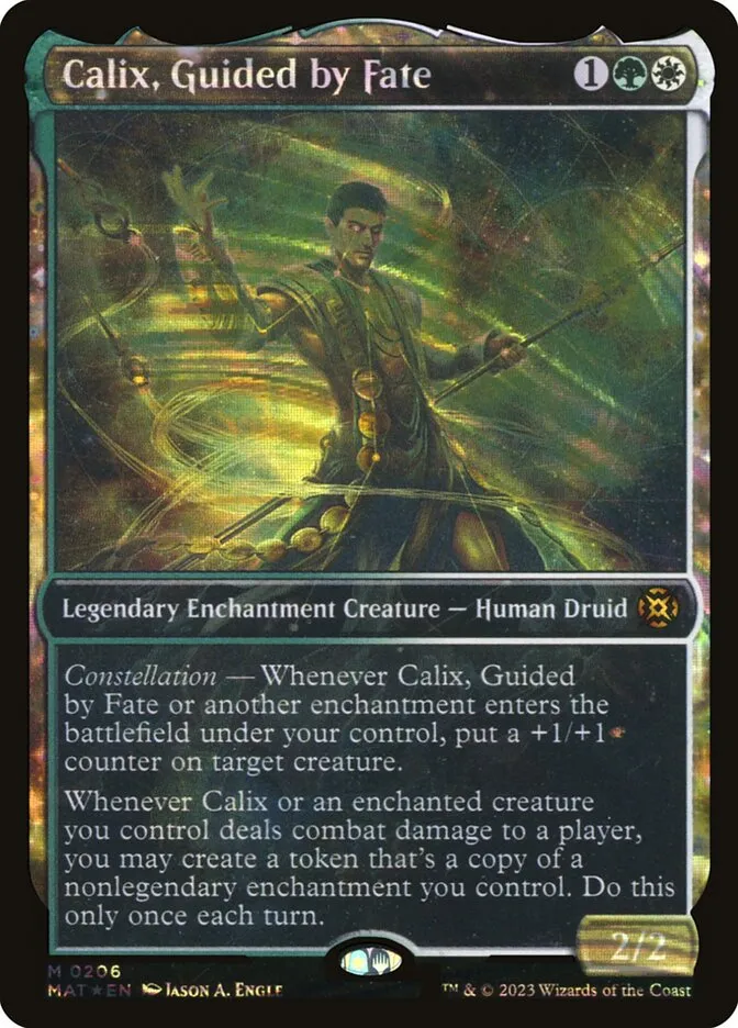 2023 March of the Machine: The Aftermath Calix, Guided by Fate #206 mythic card image