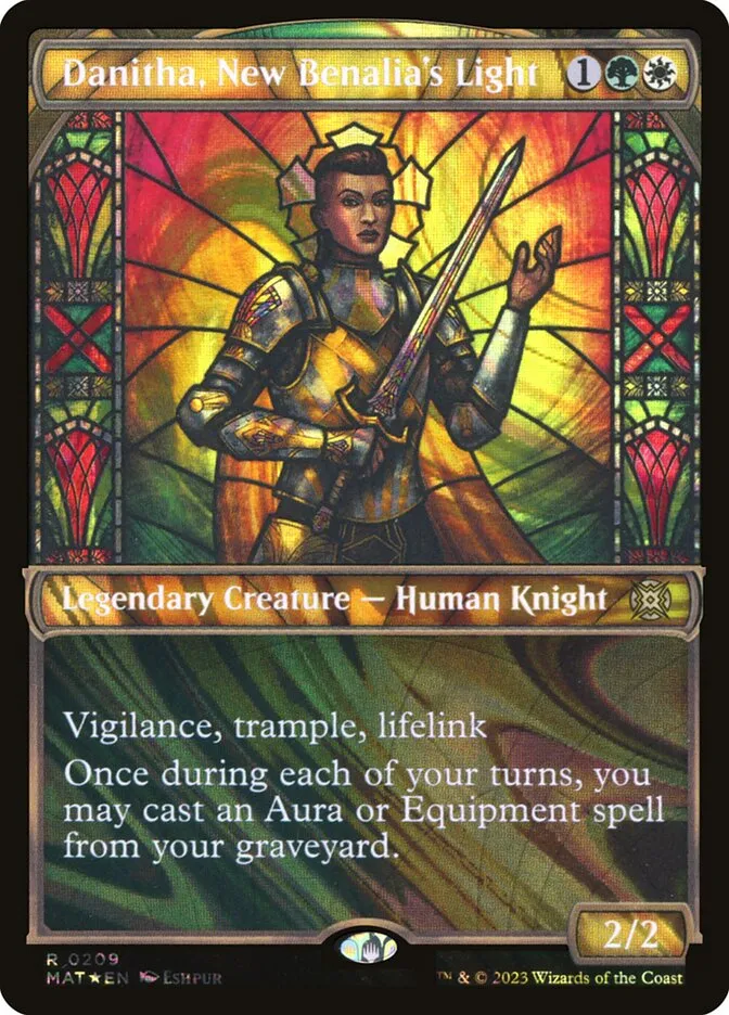 2023 March of the Machine: The Aftermath Danitha, New Benalia's Light #209 rare card image