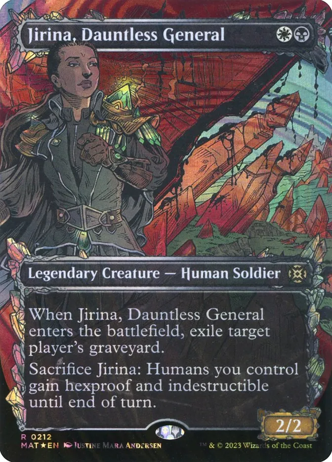 2023 March of the Machine: The Aftermath Jirina, Dauntless General #212 rare card image