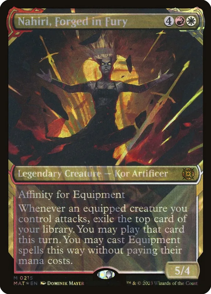 2023 March of the Machine: The Aftermath Nahiri, Forged in Fury #215 mythic card image