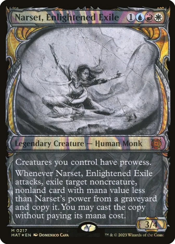 2023 March of the Machine: The Aftermath Narset, Enlightened Exile #217 mythic card image