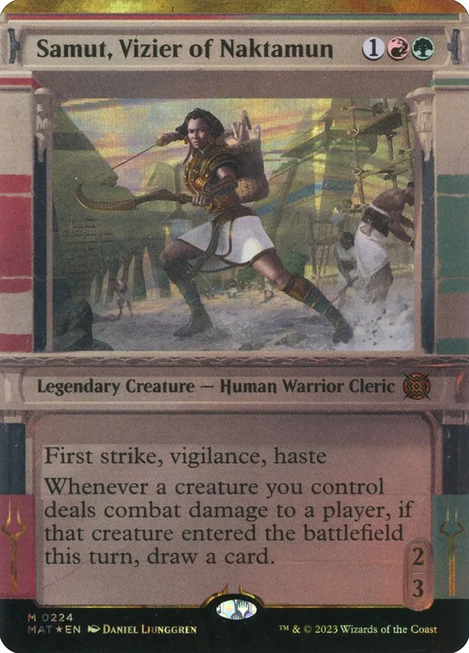 2023 March of the Machine: The Aftermath Samut, Vizier of Naktamun #224 mythic card image