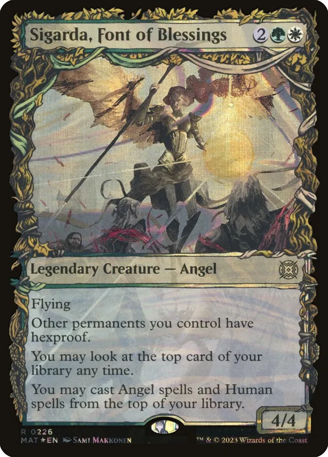 2023 March of the Machine: The Aftermath Sigarda, Font of Blessings #226 rare card image