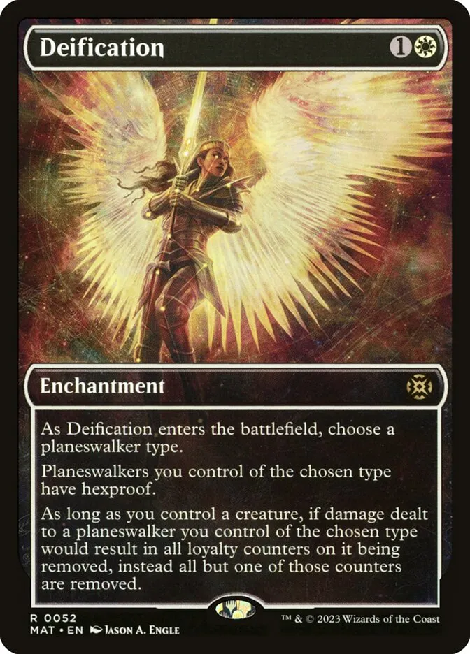 2023 March of the Machine: The Aftermath Deification rare #52 rare card image