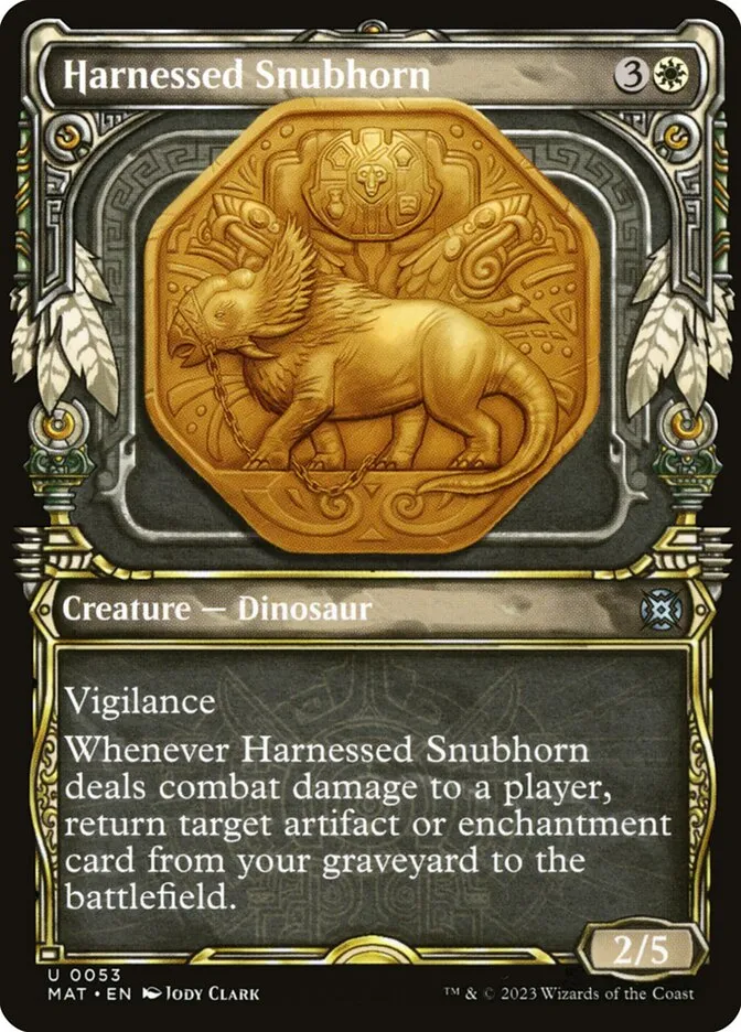 2023 March of the Machine: The Aftermath Harnessed Snubhorn uncommon #53 uncommon card image