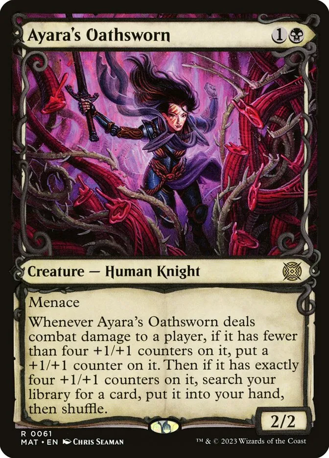 2023 March of the Machine: The Aftermath Ayara's Oathsworn rare #61 rare card image
