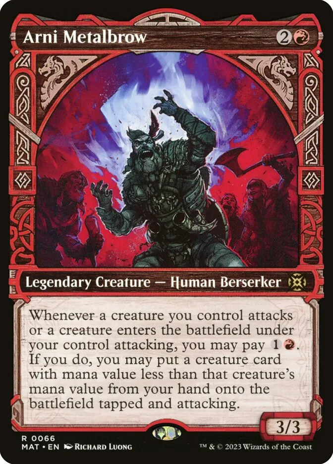 2023 March of the Machine: The Aftermath Arni Metalbrow rare #66 rare card image