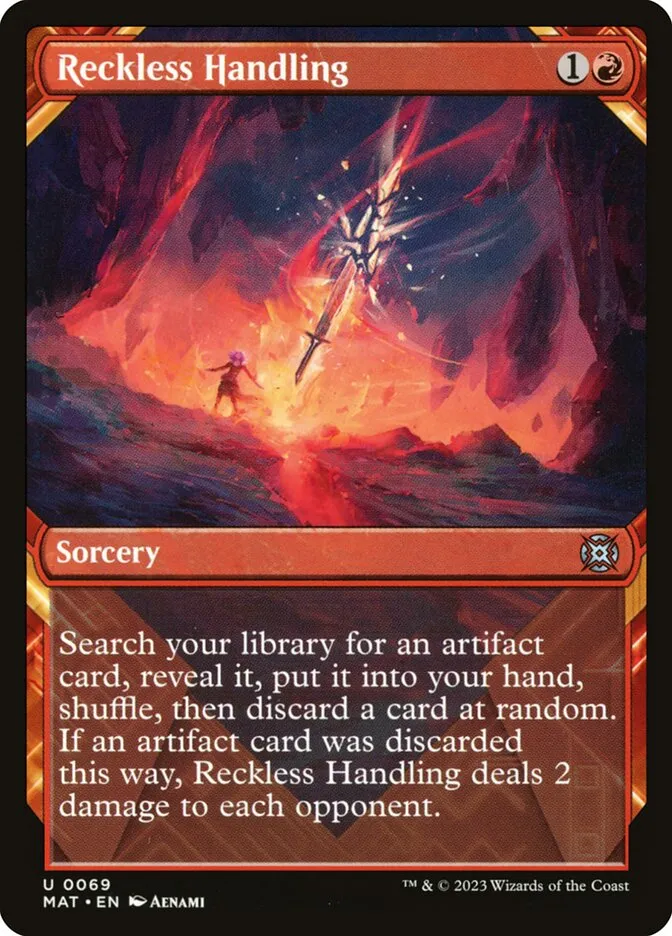 2023 March of the Machine: The Aftermath Reckless Handling uncommon #69 uncommon card image