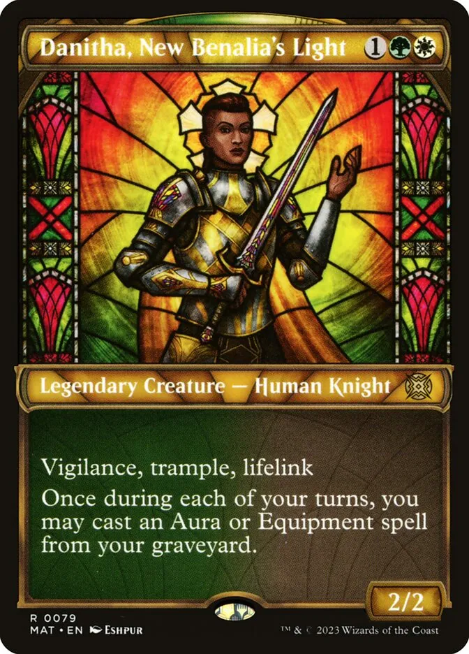 2023 March of the Machine: The Aftermath Danitha, New Benalia's Light rare #79 rare card image