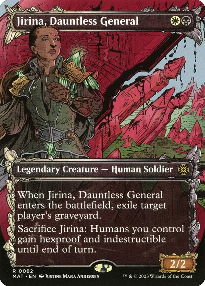 2023 March of the Machine: The Aftermath Jirina, Dauntless General rare #82 rare card image