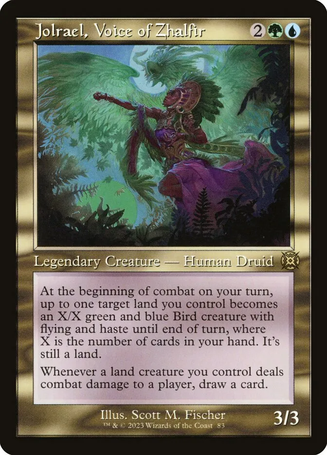 2023 March of the Machine: The Aftermath Jolrael, Voice of Zhalfir rare #83 rare card image