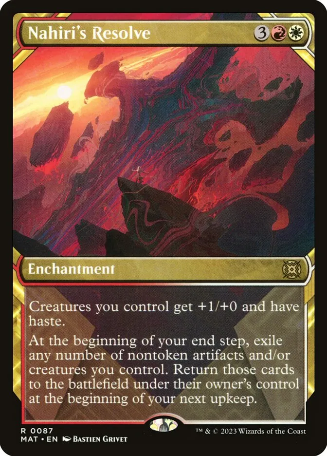 2023 March of the Machine: The Aftermath Nahiri's Resolve rare #87 rare card image