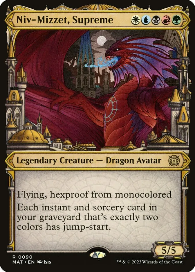 2023 March of the Machine: The Aftermath Niv-Mizzet, Supreme rare #90 rare card image
