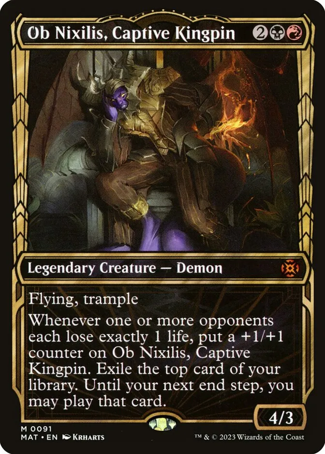 2023 March of the Machine: The Aftermath Ob Nixilis, Captive Kingpin mythic #91 mythic card image