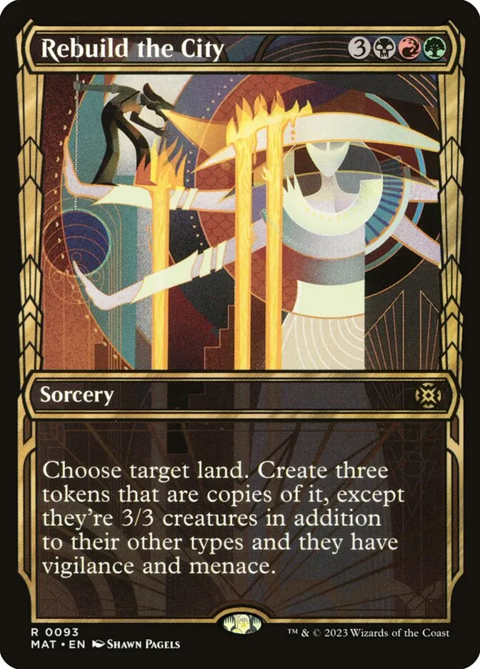 2023 March of the Machine: The Aftermath Rebuild the City rare #93 rare card image