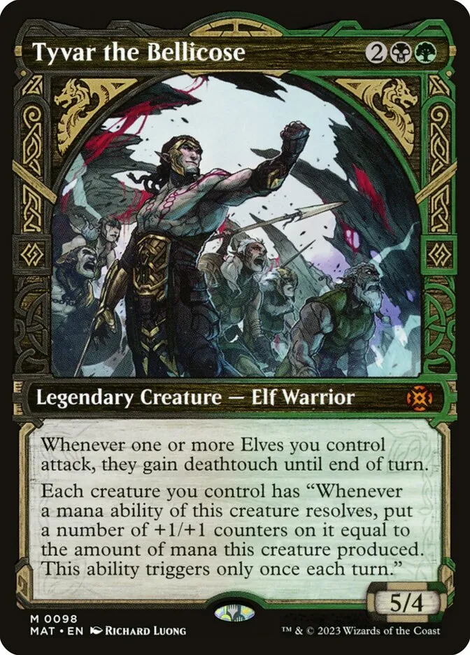 2023 March of the Machine: The Aftermath Tyvar the Bellicose mythic #98 mythic card image