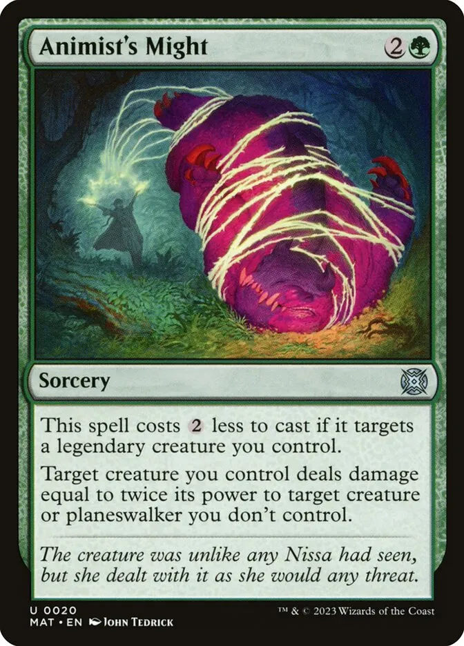 2023 March of the Machine: The Aftermath Animist's Might uncommon #20 uncommon card image
