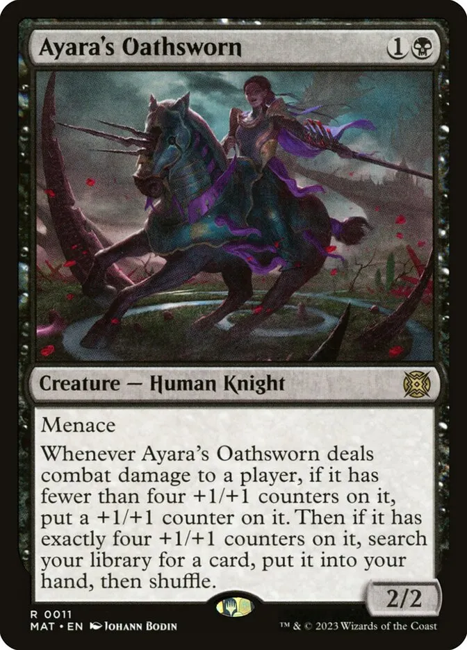 2023 March of the Machine: The Aftermath Ayara's Oathsworn rare #11 rare card image