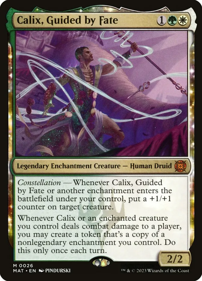 2023 March of the Machine: The Aftermath Calix, Guided by Fate #26 mythic card image