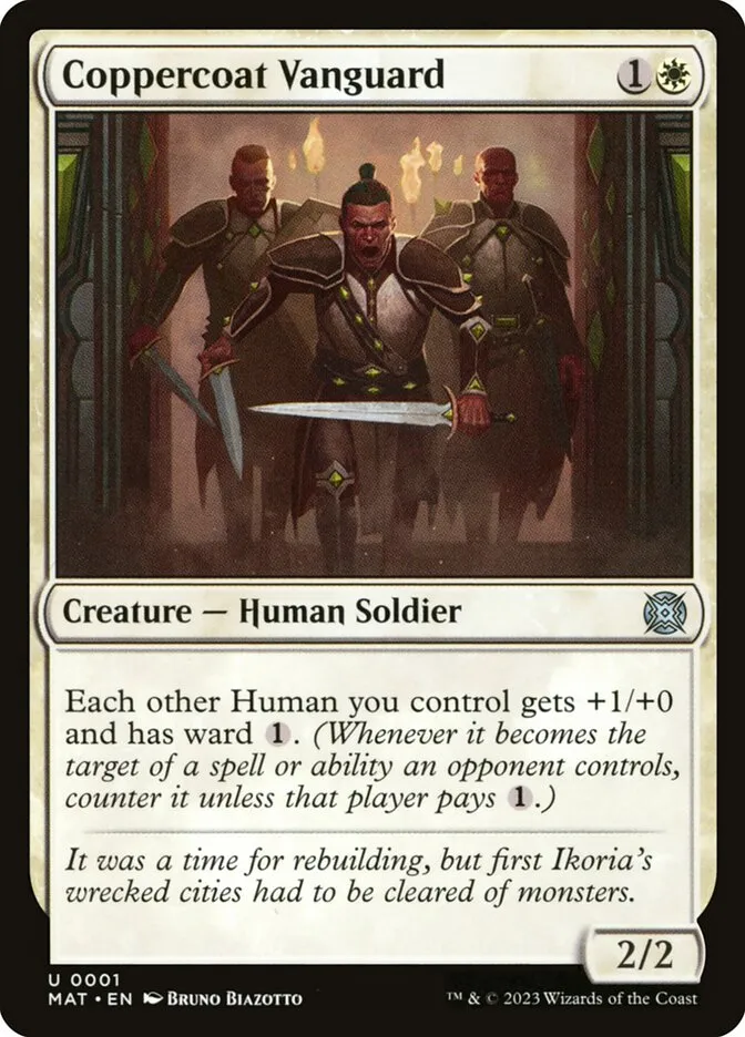2023 March of the Machine: The Aftermath Coppercoat Vanguard uncommon #1 uncommon card image