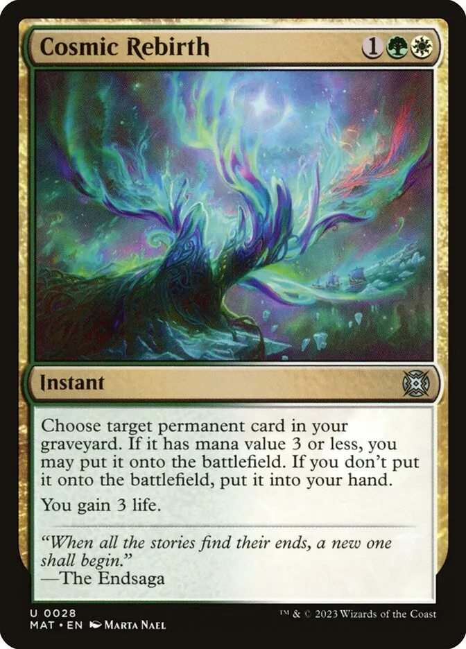 2023 March of the Machine: The Aftermath Cosmic Rebirth uncommon #28 uncommon card image
