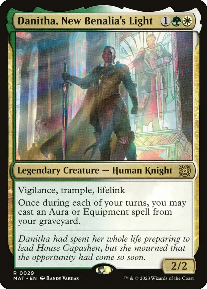 2023 March of the Machine: The Aftermath Danitha, New Benalia's Light rare #29 rare card image