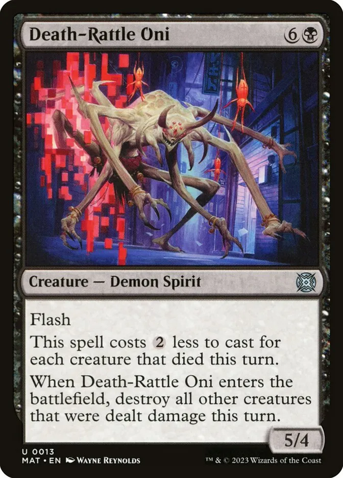2023 March of the Machine: The Aftermath Death-Rattle Oni uncommon #13 uncommon card image