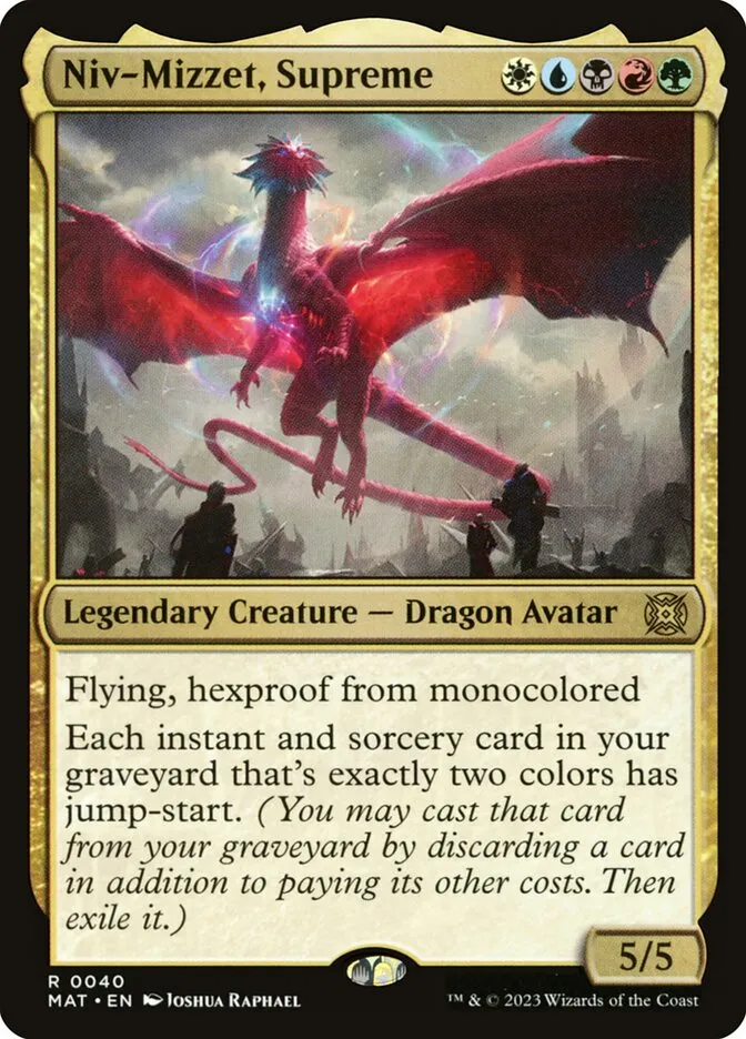 2023 March of the Machine: The Aftermath Niv-Mizzet, Supreme rare #40 rare card image