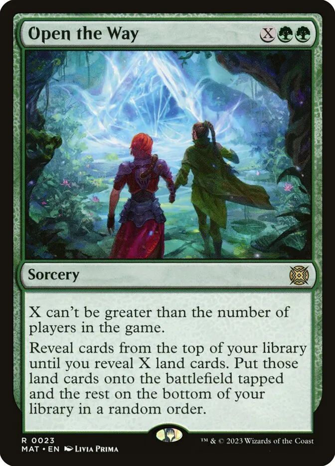 2023 March of the Machine: The Aftermath Open the Way rare #23 rare card image