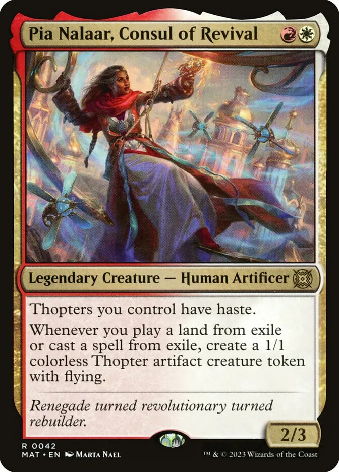 2023 March of the Machine: The Aftermath Pia Nalaar, Consul of Revival rare #42 rare card image