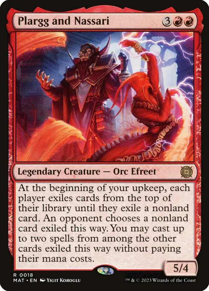2023 March of the Machine: The Aftermath Plargg and Nassari rare #18 rare card image
